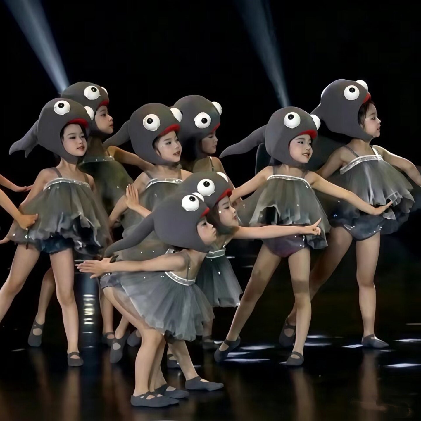 小蝌蚪找妈妈演出服六一幼儿园动物服蝌蚪话剧表演卡通道具舞蹈服