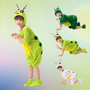 小青虫演出服儿小动物虫子毛毛虫瓢虫幼儿园卡通虫子可爱表演服装