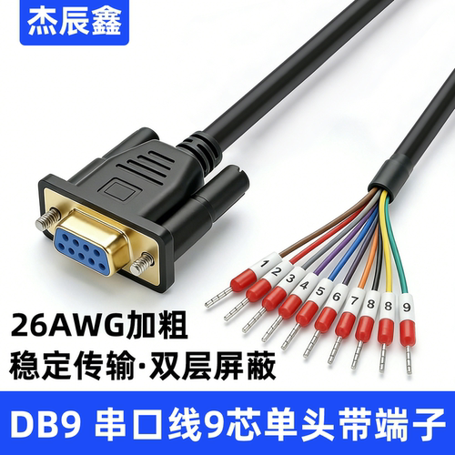 工业级26AWG加粗铜芯带号码端子