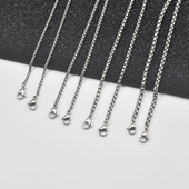 钛钢防水双挂扣方珍珠衣服链diy时尚 双扣链条双扣链接链手工链