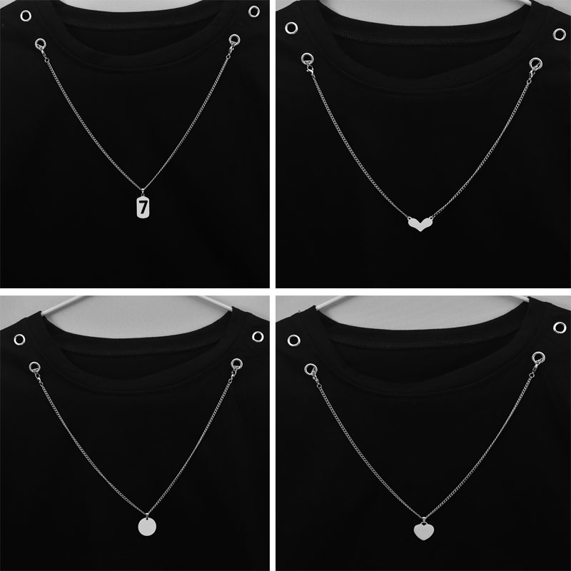 双扣衣服链时尚百搭链