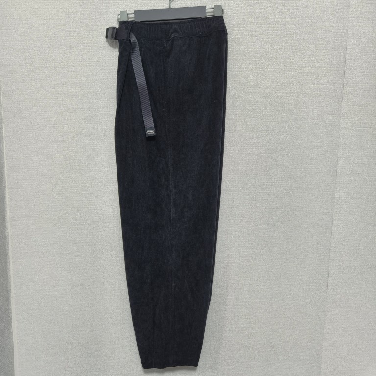 李宁男子秋冬季潮流复古宽松舒适运动休闲灯芯绒长裤AKXU525