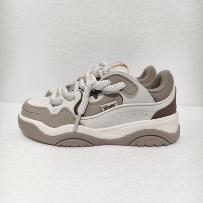 李宁征程2.0男子四季板鞋嘭嘭鞋厚底增高缓震面包休闲鞋AGCU091