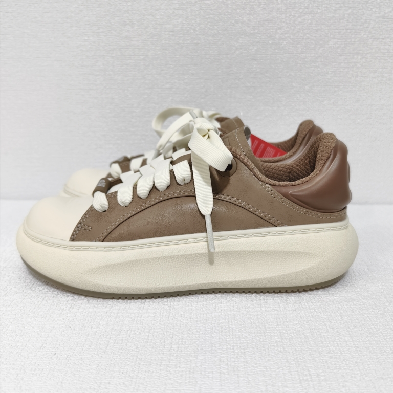 中国李宁秋冬云游C4D休闲鞋男女耐磨厚底增高舒适板鞋AZGU145