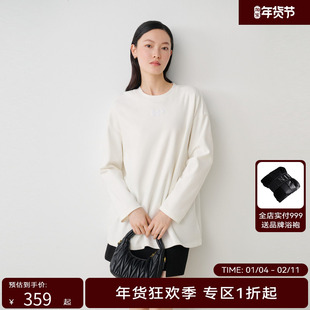 【商场同款】HPLY荷比俪2024春季新款女简洁时尚舒适实穿休闲T恤