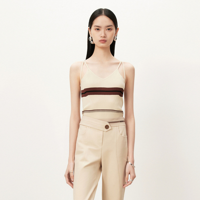 【商场同款】HPLY荷比俪秋季新款女运动彩条吊背HMD32600220