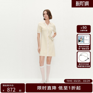 新款 HPLY荷比俪夏季 女V领气质通勤休闲连衣裙 商场同款