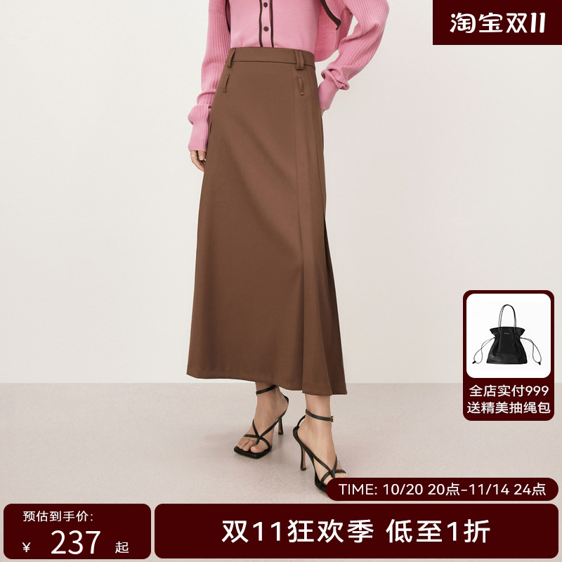 【商场同款】HPLY荷比俪2023秋季新款显瘦法式半身裙HYD34700262
