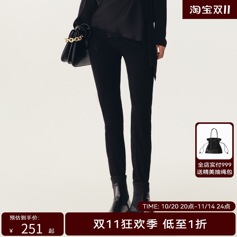 HPLY荷比俪季新款女复古显瘦做旧感牛仔裤HYD12420021-1