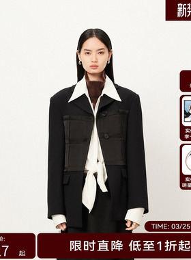 【商场同款】HPLY荷比俪冬季新款拼接收腰外套HJD42520346