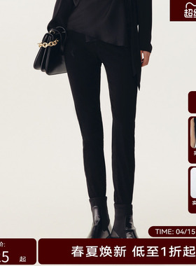 HPLY荷比俪季新款女复古显瘦做旧感牛仔裤HYD12420021-1