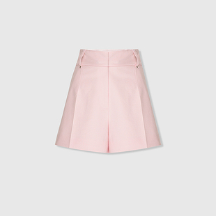 【商场同款】HPLY荷比俪2025夏新款女休闲直筒通勤含棉羊毛短裤