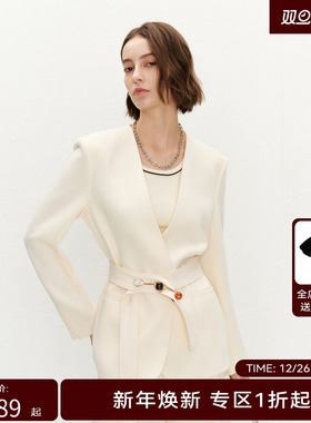 【商场同款】HPLY荷比俪夏季新款女无领H廓形外套HME22520008T