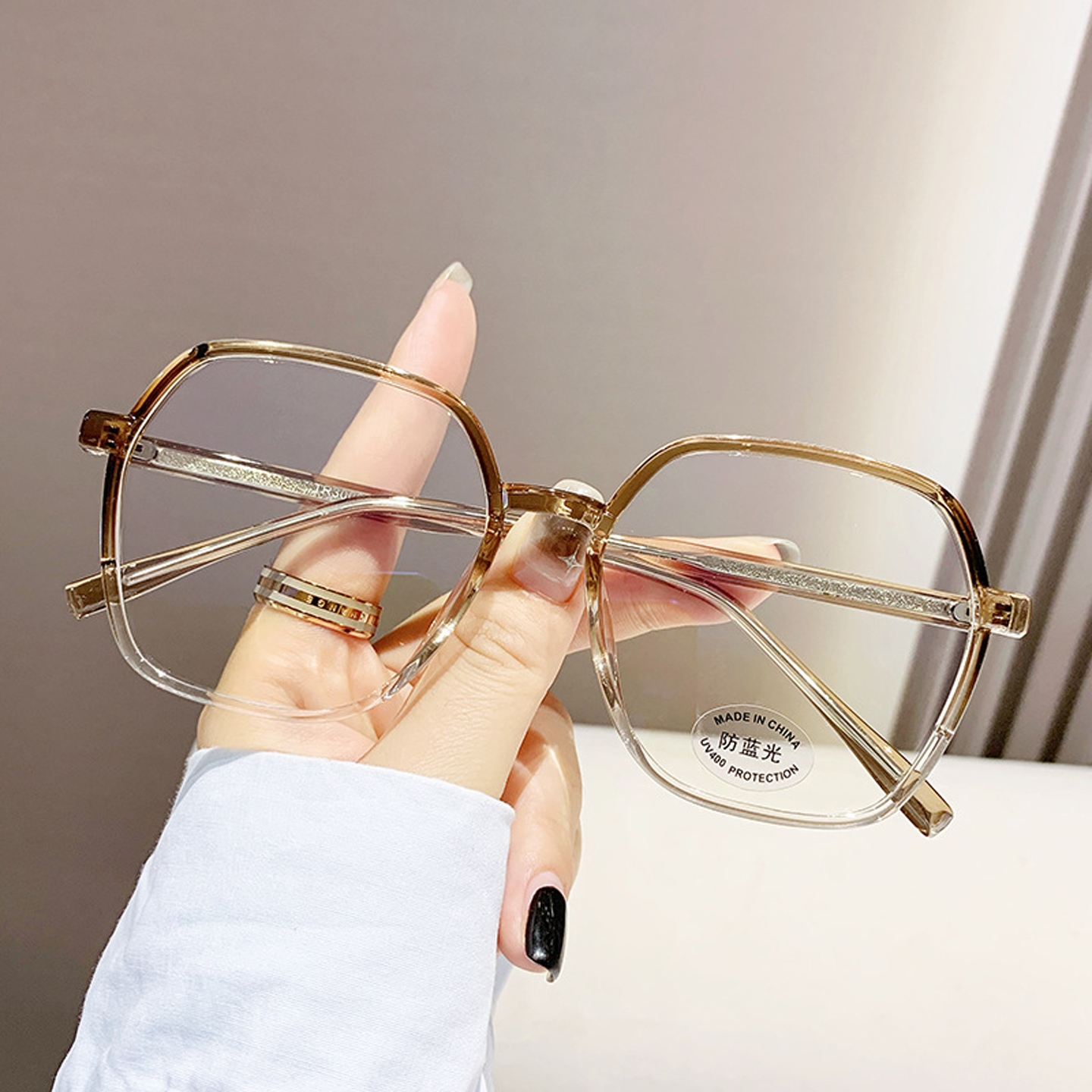 复古大框方圆脸显瘦老花镜