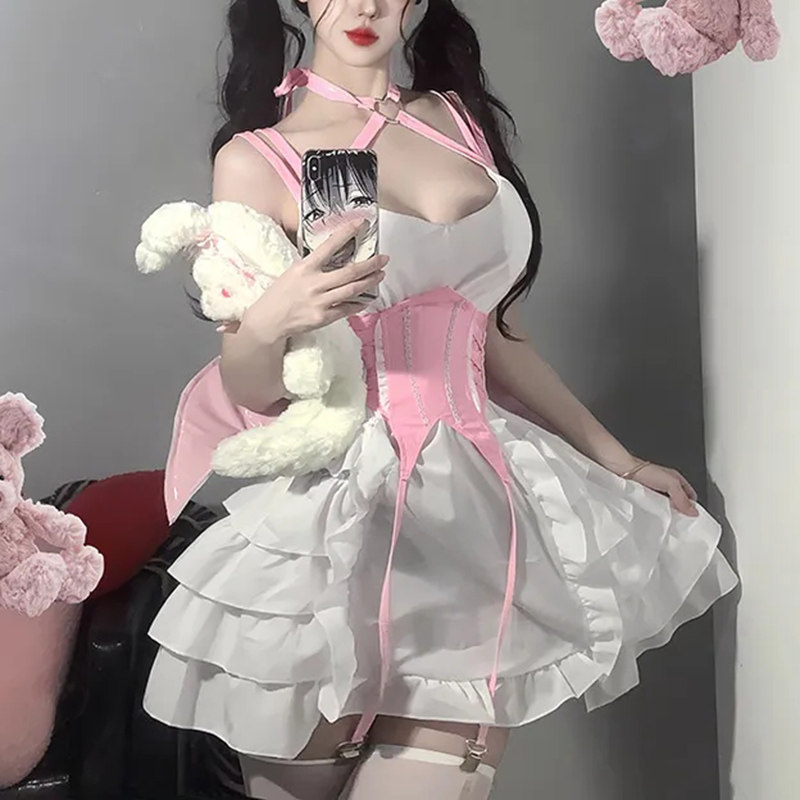 可爱软妹系性感奶油甜心女仆装
