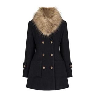 【清霜冷絮】高级感千金风法式双排扣毛呢外套气质日常通勤大衣女