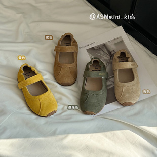 女童真皮勃肯公主鞋2026春秋新款儿童玛丽珍复古皮鞋宝宝软底单鞋
