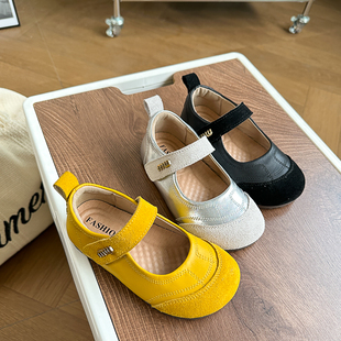 女童玛丽珍真皮鞋2026春秋季儿童头层牛皮软底透气舞蹈鞋公主单鞋