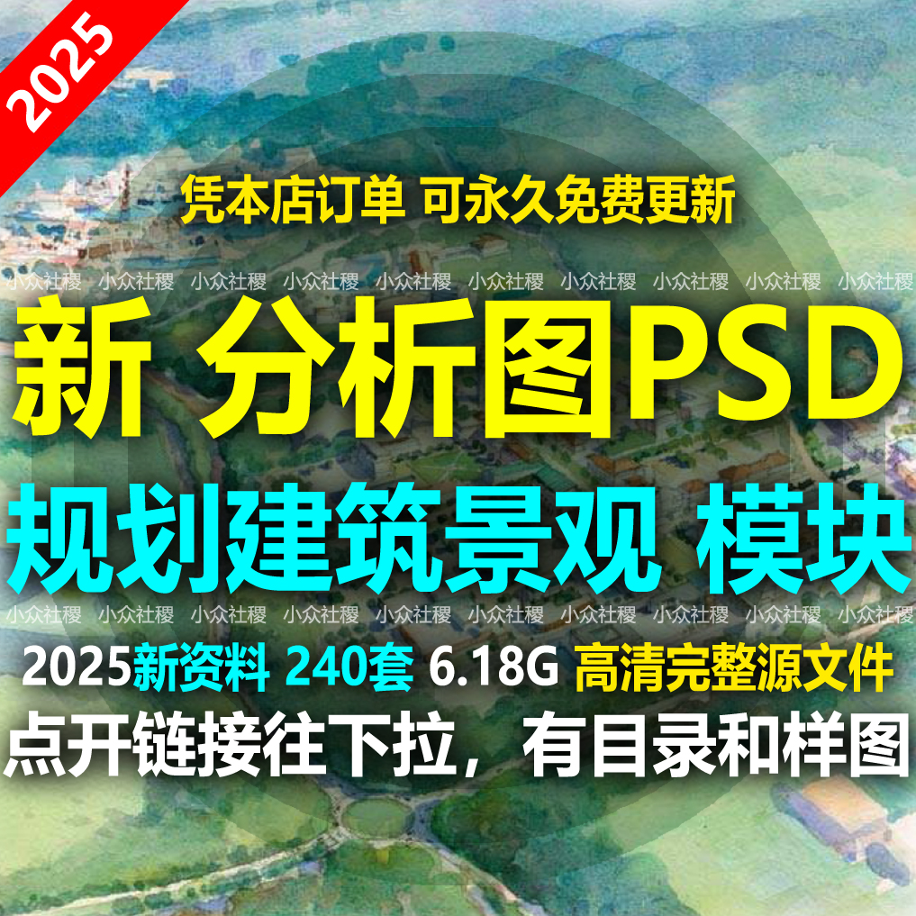 设计分析图PSD模块建筑景观规划方案户外小场景分析活动空间节点