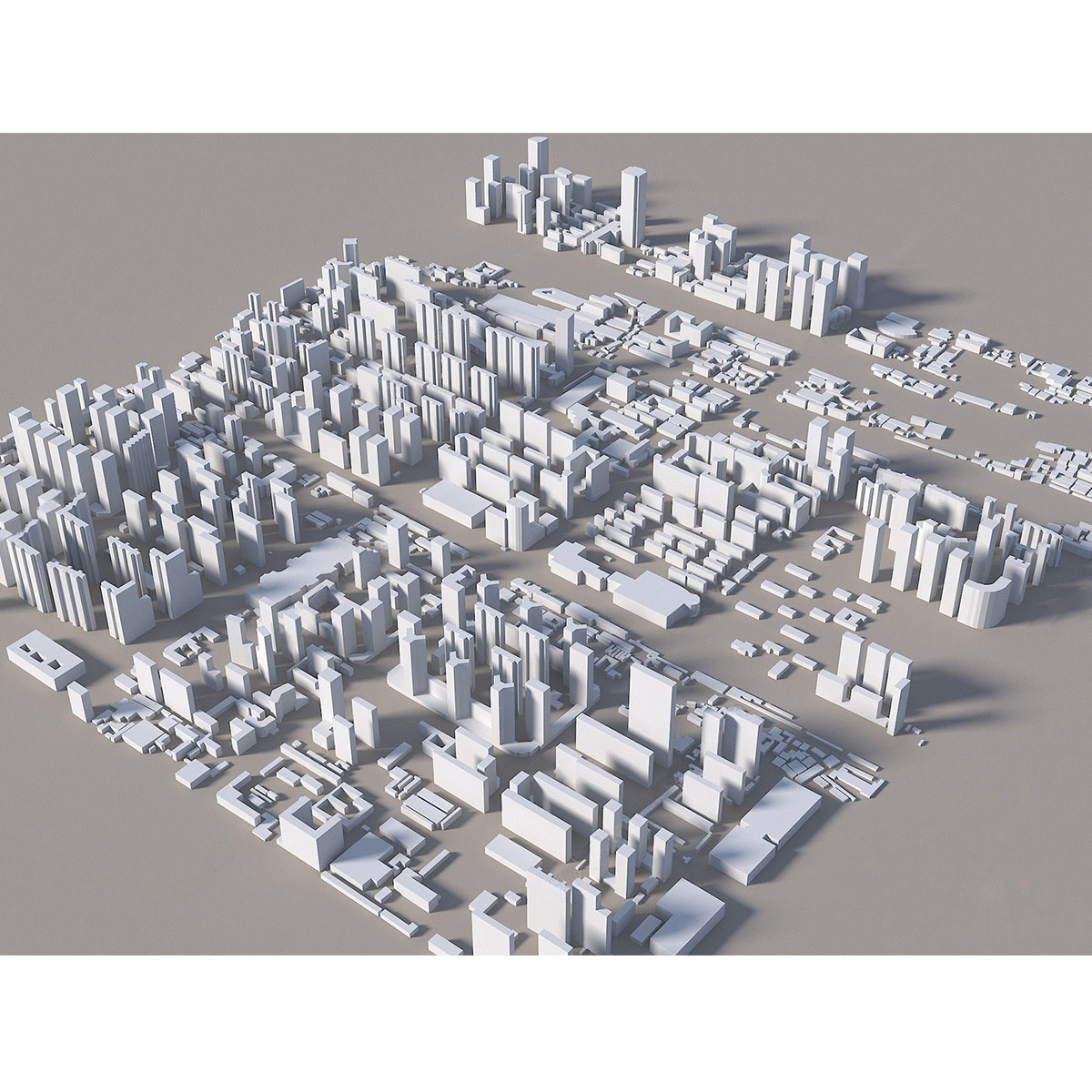 城市设计规划SU模型建筑鸟瞰草图大师sketchup白膜白模景观素材库