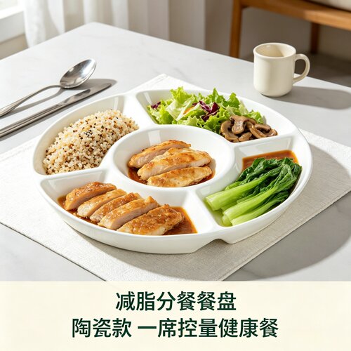 成人健身减脂控卡分餐盘家用