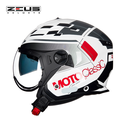 瑞狮复古盔摩托车四季半盔蓝牙槽