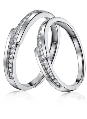 沁缘925银时尚情侣首饰情侣对戒