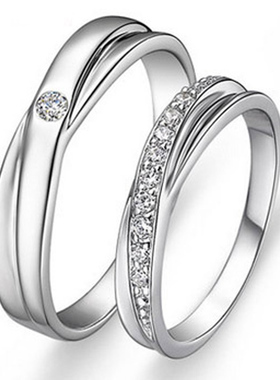 沁缘浪漫男士生日礼物情侣戒指
