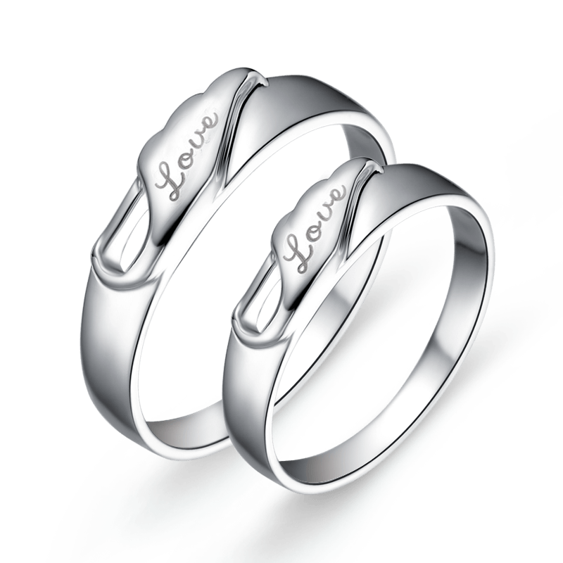 沁缘925银生日礼物情侣戒指