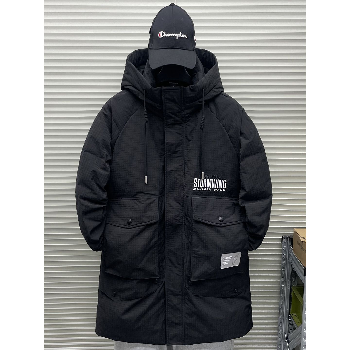 加肥特大码中长款羽绒服男宽松加厚保暖防风外套青年学生胖子潮牌