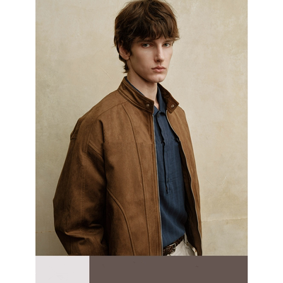 90白鸭绒立领羽绒服2025冬季新款短款老钱风外套高级感男士保暖