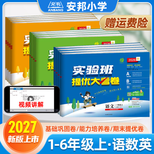 实验班提优大考卷小学上册