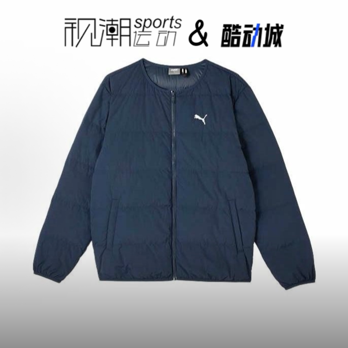 彪马藏青色羽绒服防风保暖休闲