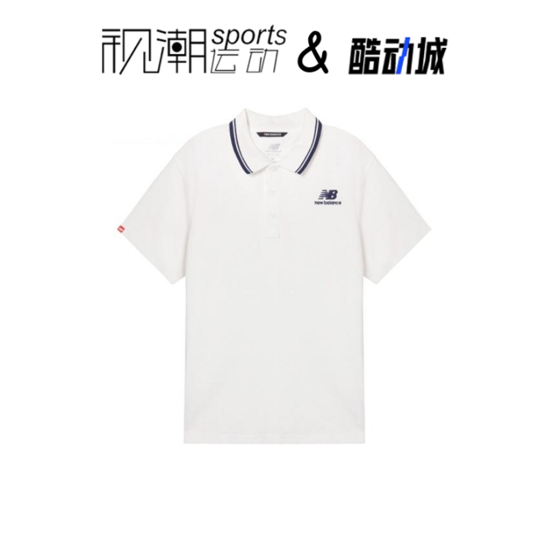 NB白色男短袖Polo衫针织休闲