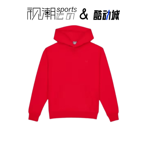 NB红色百搭运动休闲连帽套头卫衣