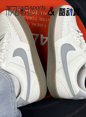 Nike耐克Court Vision白灰色男女复古舒适运动休闲板鞋HV2530-100