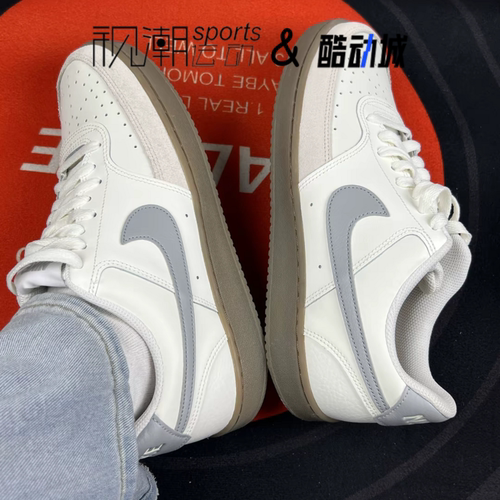 耐克CourtVision白灰色运动板鞋