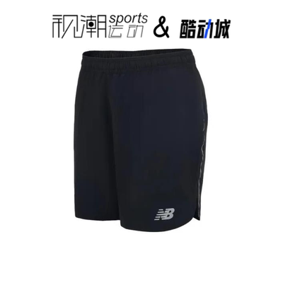 NB黑色男短裤舒适休闲跑步训练