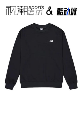 New Balance NB 黑色男简约百搭运动休闲长袖套头卫衣MT41507-BK