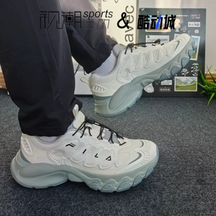 FILA斐乐蘑菇鞋 白色男复古厚底增高运动休闲老爹鞋F12M611104FSA