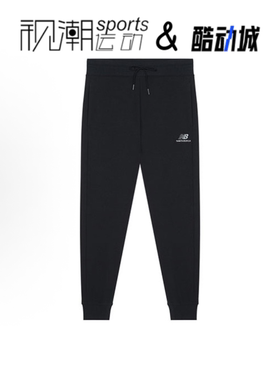 New Balance NB黑色男舒适系带刺绣运动休闲束脚卫裤AMP11590-BK