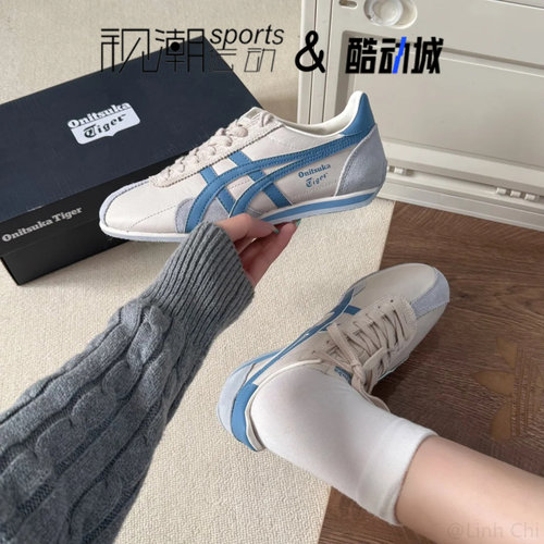 鬼塚虎Runspark米蓝复古休闲鞋
