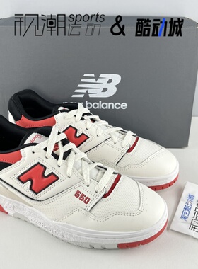 New Balance NB 550红色男女舒适百搭减震复古篮球板鞋BB550VTB