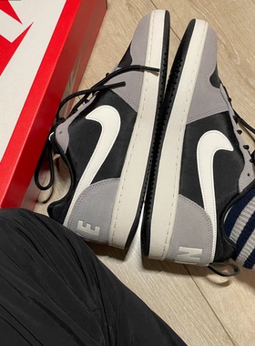 Nike耐克Court Borough黑灰色男百搭耐磨休闲运动板鞋844881-005