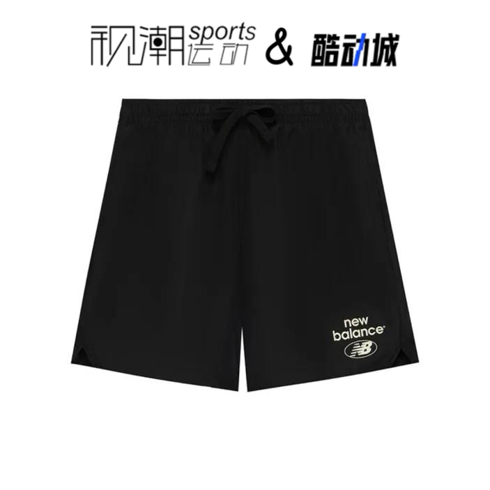 NB黑色男直筒短裤梭织休闲运动