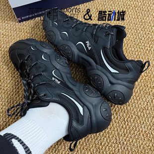 FILA斐乐猫爪7代 黑色男百搭厚底老爹鞋运动休闲鞋F12M612103FBS