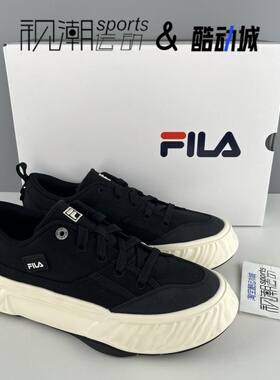 FILA斐乐川行鞋 黑色男舒适运动休闲轻便低帮帆布鞋F12M322301FBK