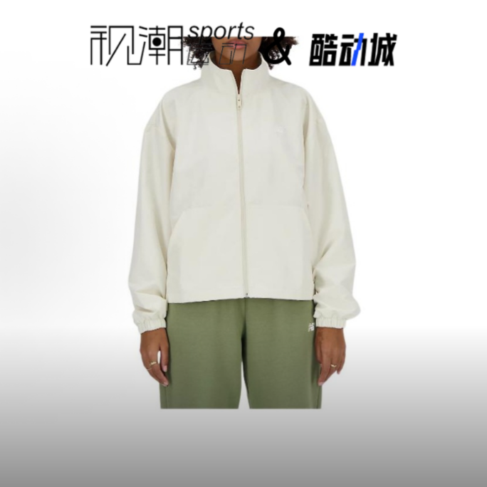 NB白色夹克外套纯色立领长袖拉链