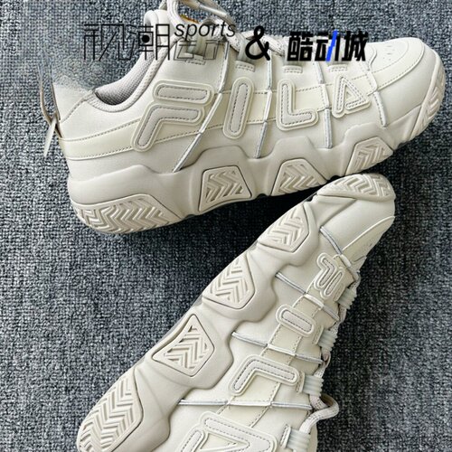 斐乐面包鞋燕麦色耐磨复古篮球鞋