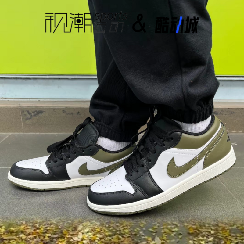 Air Jordan 1 AJ1黑绿大童耐磨运动休闲板鞋复古篮球鞋553560-092